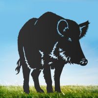 Wild Boar Sheet Steel Silhouette in Black Finish Wild Boar Sheet Steel Silhouette in Black Finish
