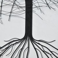 Close-up of the Black Finish on the Trunk of the tree Close-up of the Black Finish on the Trunk of the tree