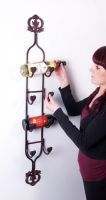 "Artisan Avenue" Cast Iron Wine and Bottle Holder "Artisan Avenue" Cast Iron Wine and Bottle Holder