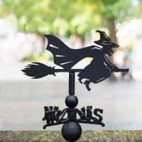 Witch Riding Broom Weathervane in Situ in the Garden Witch Riding Broom Weathervane in Situ in the Garden