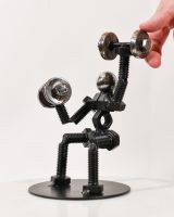 Scale image of scrap metal art sculpture