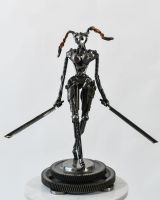 Bespoke Woman Warrior Artist Sculpture - Thumbnail