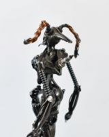 Close up of Bespoke Woman Warrior Artist Sculpture back