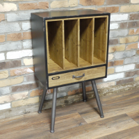 Wood & Iron Filing Cabinet in Situ