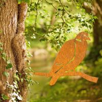 Rustic Wood Pigeon Iron Tree Spike in Situ