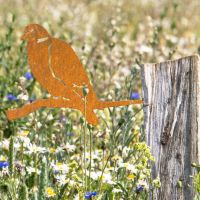 Rustic Tree Spike with Wood Pigeon Topper