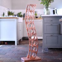 “Serena” Copper Curved Wine and Bottle Holder