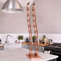 “Serena” Copper Curved Wine Rack in Situ