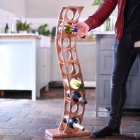 “Serena” Copper Curved Wine and Bottle Holder