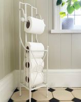 "Wraymond" Floor Standing Cream Toilet Roll Holder in Situ in the Bathroom "Wraymond" Floor Standing Cream Toilet Roll Holder in Situ in the Bathroom