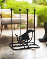Wren boot rack on patio