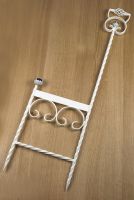 Wrought Iron Cream boot scraper with handle