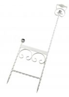 Wrought Iron Cream boot scraper with handle