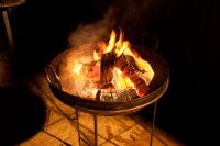 "Annapurna" Wrought Iron Indian Kadai Bowl & Fire Pit