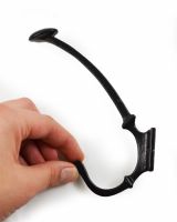 Wrought iron black shabby chic wall hook