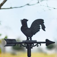 Standard Black Cast Iron Rooster Weathervane Standard Black Cast Iron Rooster Weathervane