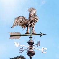 Polished Copper rooster weathervane