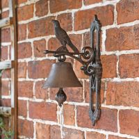 Rustic Cast Iron Bird Garden Bell