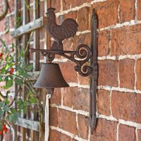 Rooster Garden Bell in situ 