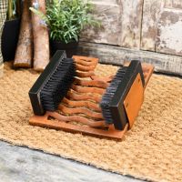 Rustic boot jack, scraper and brush 