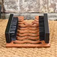 Rustic Three in One Boot Jack Boot Brush and Scraper