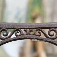 Rustic Cast Iron Scroll Design Boot Scraper