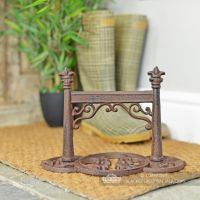 Rustic Cast Iron Fleur De Lys Boot Scraper