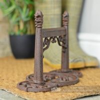 Rustic Cast Iron Fleur De Lys Boot Scraper