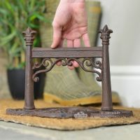 Rustic Cast Iron Fleur De Lys Boot Scraper