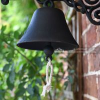 Cast Iron Hand Painted Garden Bell - Plane