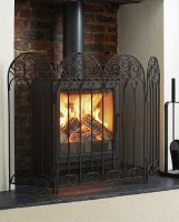 "French Victoriana" Decorative Black Fire Guard in Situ Digital illustration