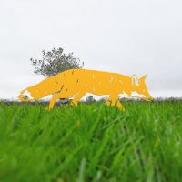 Iron Silhouette Fox in Yellow Iron Silhouette Fox in Yellow