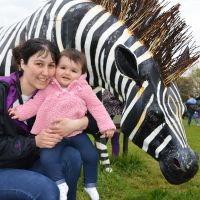 Hand Painted "Kalahari Cape" Zebra Garden Sculpture Hand Painted "Kalahari Cape" Zebra Garden Sculpture