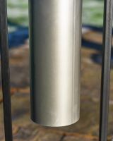 Close-Up of Silver Powder-Coated Finish