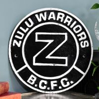 "Zulu Warriors" Birmingham City FC Cast Iron Sign in Situ