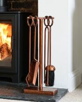 "Middleton" Hammered Antique Copper Companion Set Digital Illustration