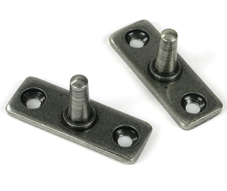 Close-Up of Fixings for 10" Pewter Four Pin Window Stay - 296mm