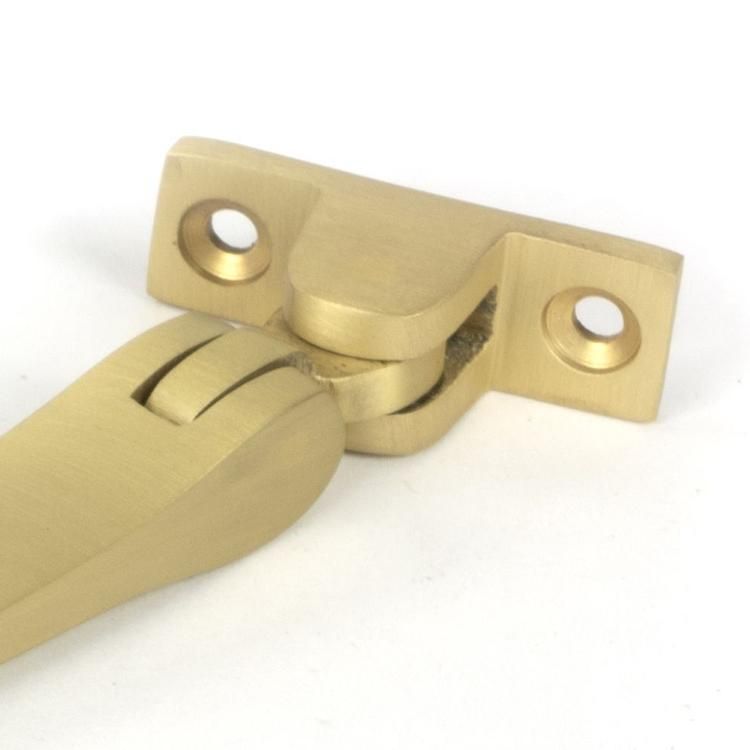 Close-Up of 10" Satin Brass "Royale" Four Pin Window Stay - 292mm