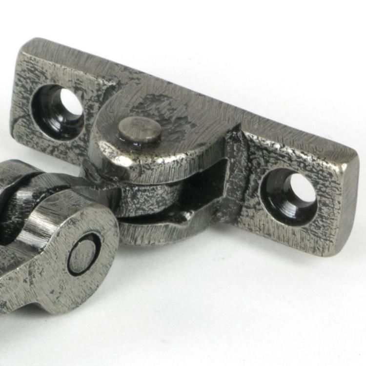 Close-Up of 12" Pewter Five Pin Window Stay - 335mm