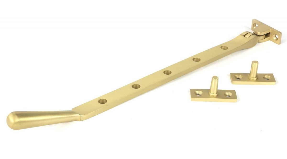 12" Satin Brass Five Pin Window Stay - 335mm
