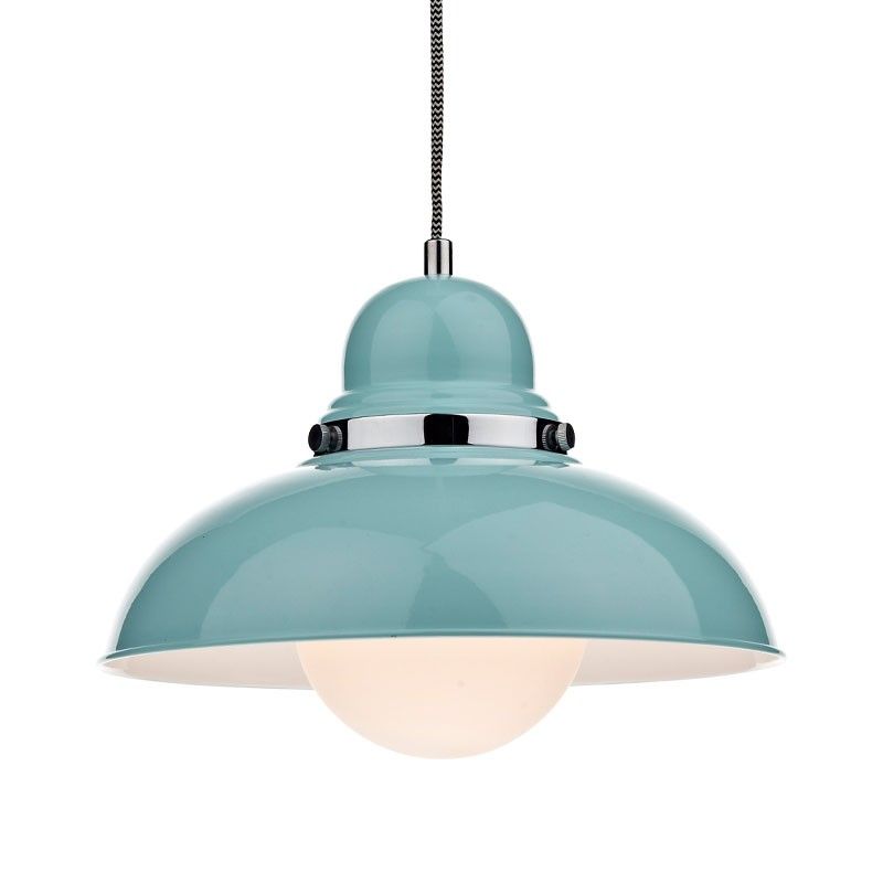 1950’s Retro Style Pendant Light with Braided Cable 