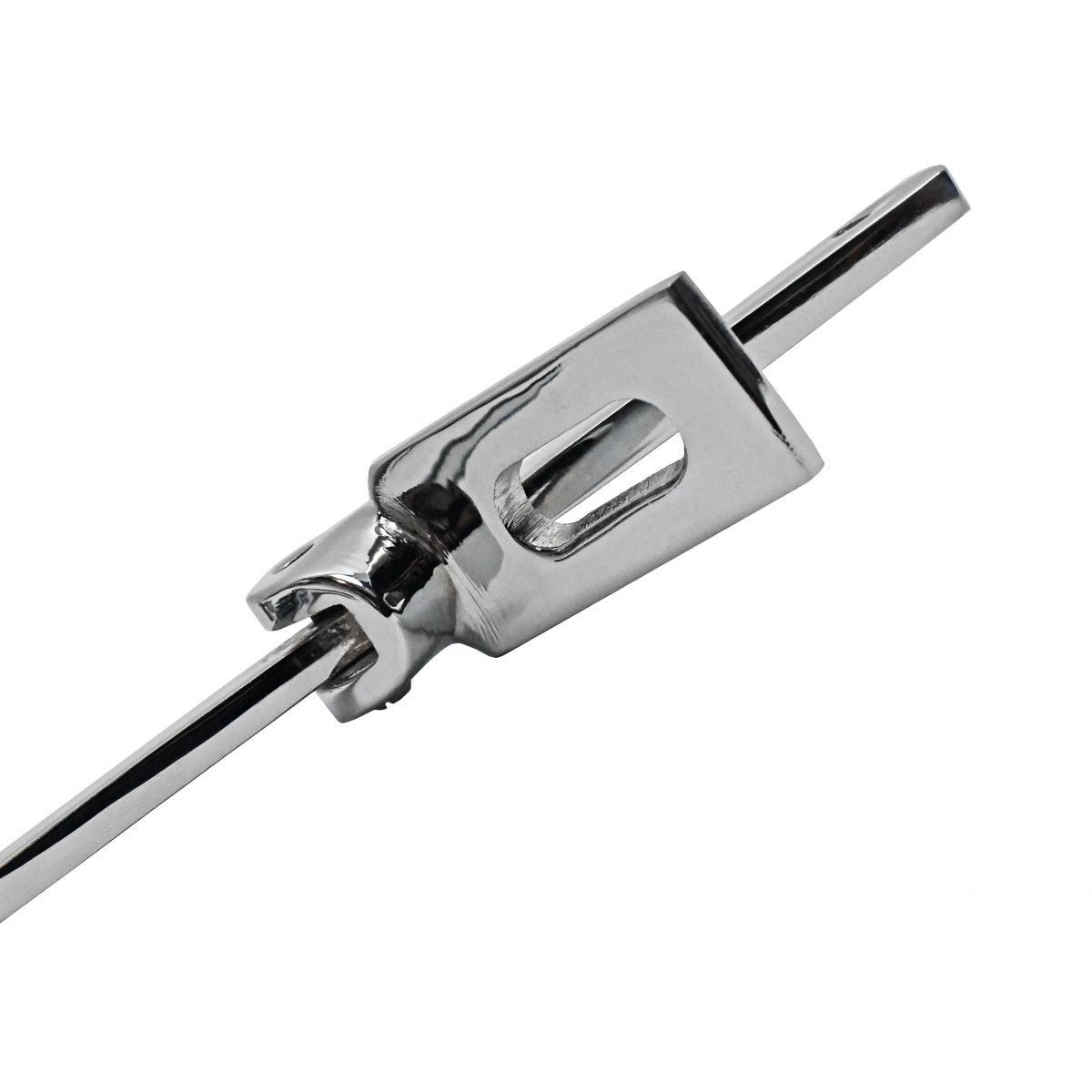 Close up of the Bright Chrome Fulcrum Arm