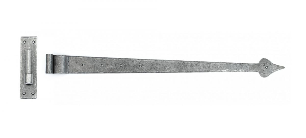 35" Cranked Pewter Door Hinges