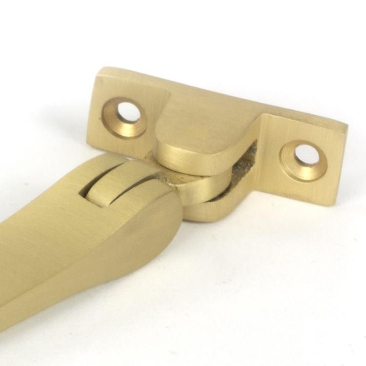 Close-Up of 8" Satin Brass "Royale" Three Pin Window Stay - 248mm