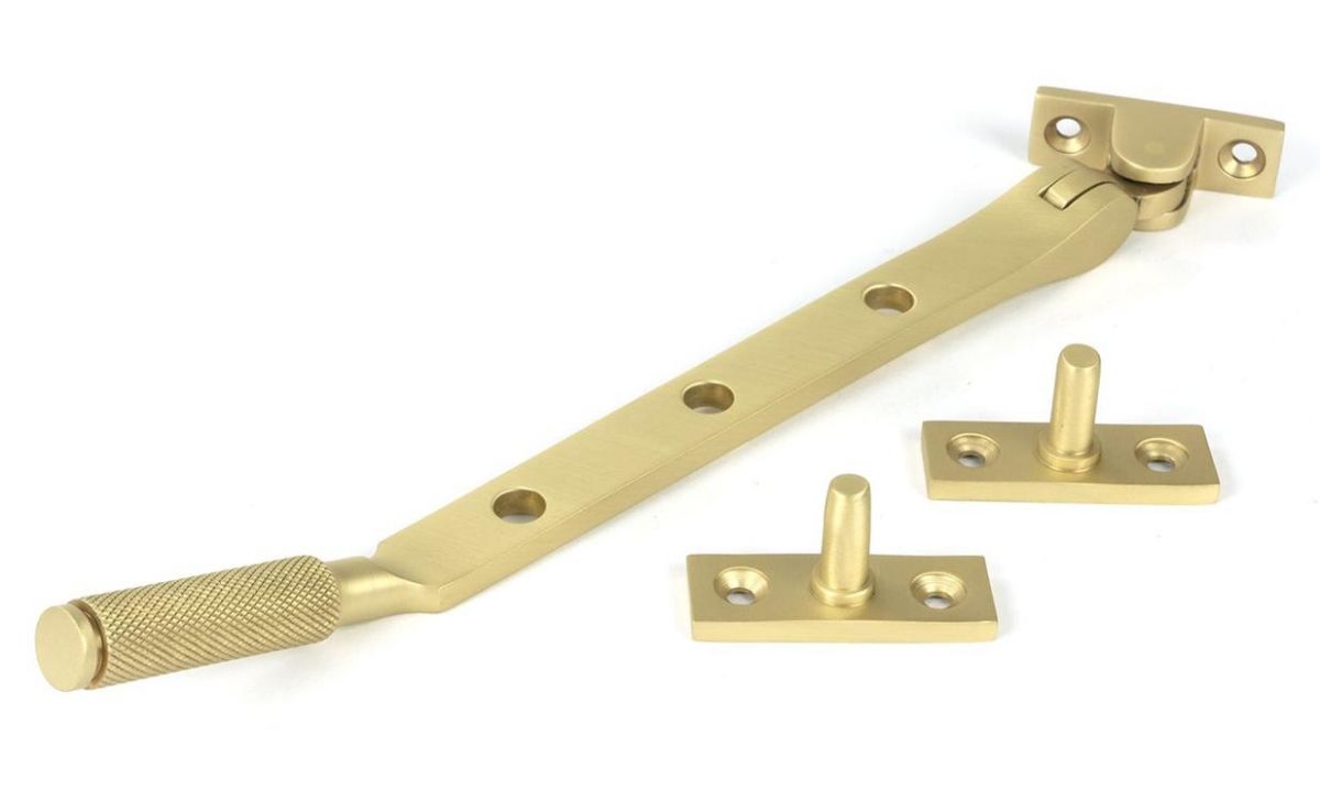 8" Satin Brass "Royale" Three Pin Window Stay - 248mm