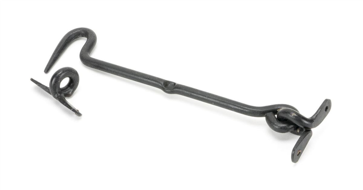 8" External Beeswax Forged Cabin Hook & Stay
