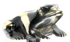 "Little Frederick" Froggie garden tap in antique brass