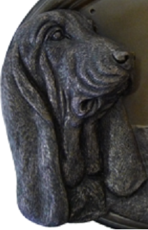 House Number Sign - Bronze Finish - Basset Hound