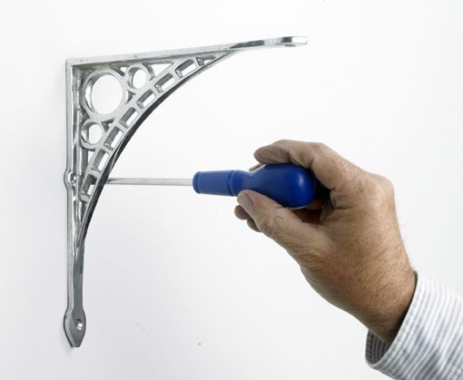 Bright Chrome "Iron Bridge" Shelf Bracket - Small 20cm x 22cm