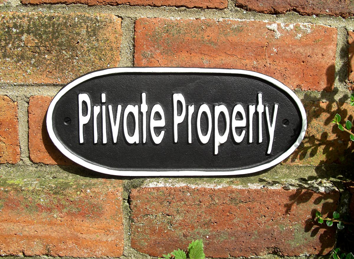 Cast Iron Private Property Sign
